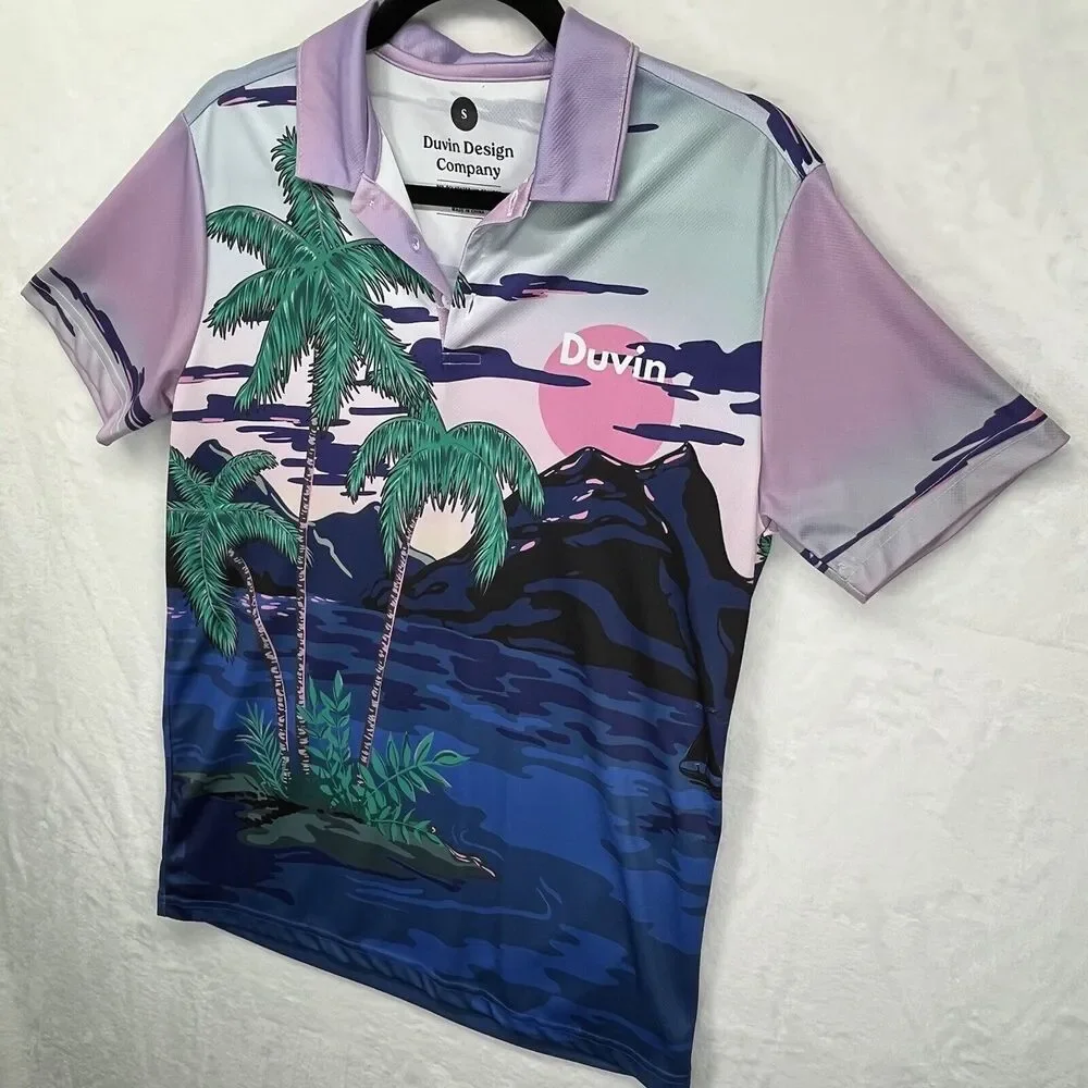 Duvin Design Company Polo Men's Small Beachy‎ Coastal Surf